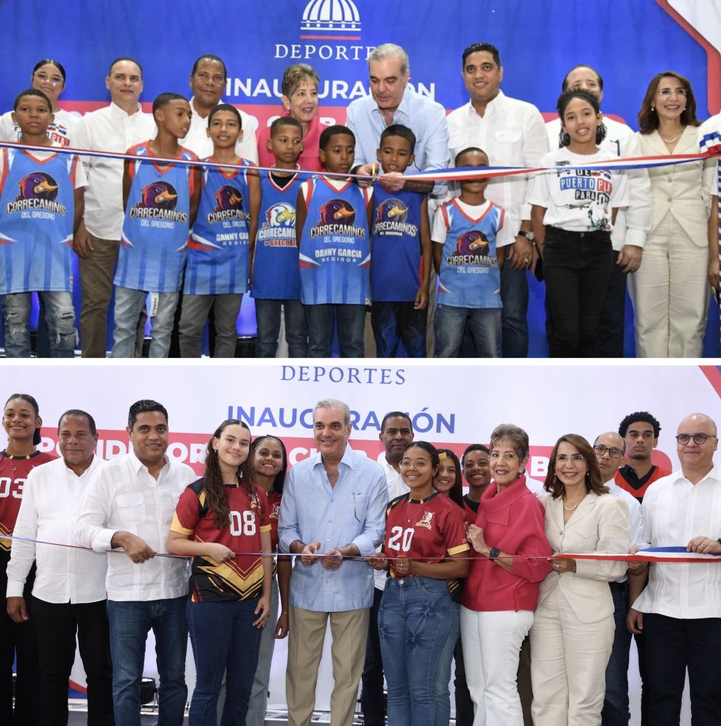 El presidente Luis Abinader encabezó la entrega de los dos polideportivos de Puerto Plata, cuya inversión ascendió a RD$76,036,851.71.