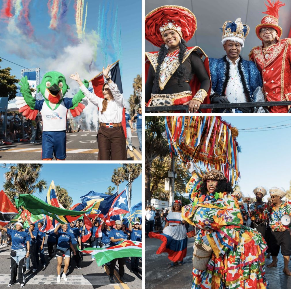Más de 70 comparsas desfilaron en una jornada de color, tradición y música el malecón de Santo Domingo.