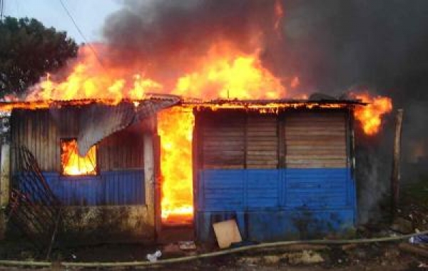 Se quema una casa en Dajabón