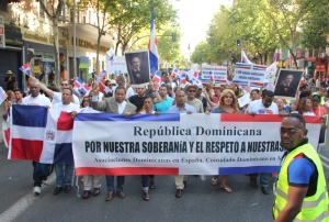 Dominicanos marcharon en Madrid por la defensa, soberanía y el respeto a las leyes de la República Dominicana: 
