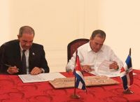 Los ministros de Educación Superior de Cuba, Ramón Saborido Loidi, y de República Dominicana, Franklin García Fermín, destacan vínculos históricos y culturales entre ambos países.