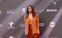 Eva Longoria, quien recibe el domingo 27 de abril el Premio Platino de Honor, en IFEMA, Madrid, en el marco de los XII Premios Platino del Cine Iberoamericano.