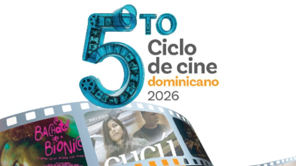 Cartel que anuncia el V Ciclo de Cine Dominicano que inicia el Centro Cultural Banreservas este jueves 7 con Bachata de Bionico.