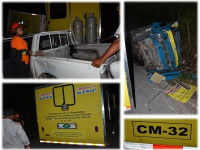 Un muerto y varios heridos en accidente ocurrido en tramo carretero Polo-Cabral