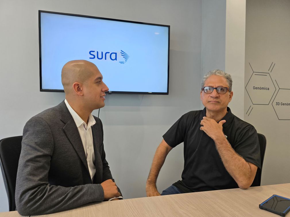 David Pulgarín, ejecutivo de Sura y Pedro Ángel Martínez,