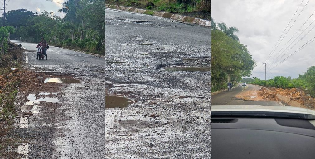 Comunitarios denuncian destrucción de carreteras de Comatillo.