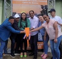 Dan primer picazo para remozamiento del Centro Comunal Cerro de Marino en Mao.