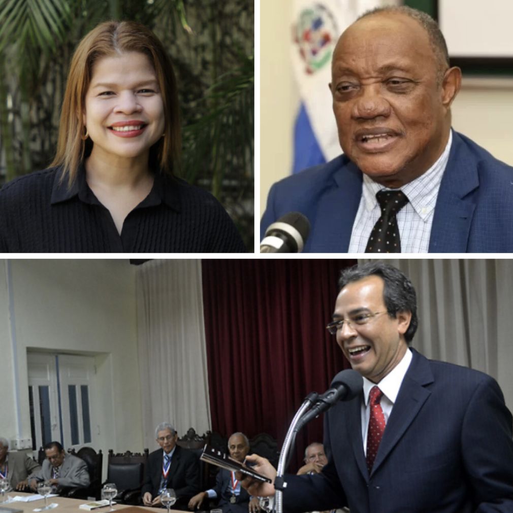 Ibeth Guzmán, escritora y académica, directora ejecutiva de la Semana Internacional de la Poesía 2025. Poeta Mateo Morrison, presidente de Fundación Espacios Culturales y creador de la Semana Internacional de la Poesía. Y José Mármol, Premio Nacional de Literatura 2013.