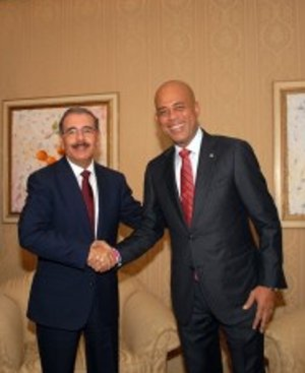 Danilo Medina, presidente de la República Dominicana y Michel Martelly, presidente de Haïti.