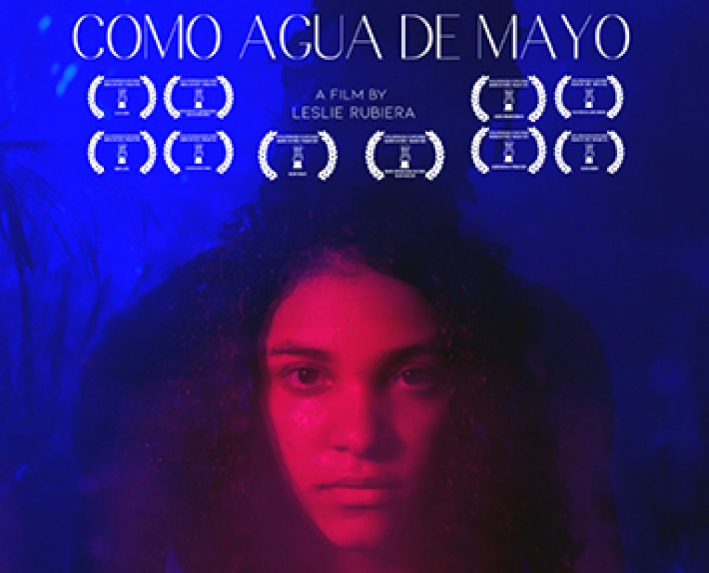 Fragmento del cartel del cortometraje Como agua de mayo de Leslie Rubiera.