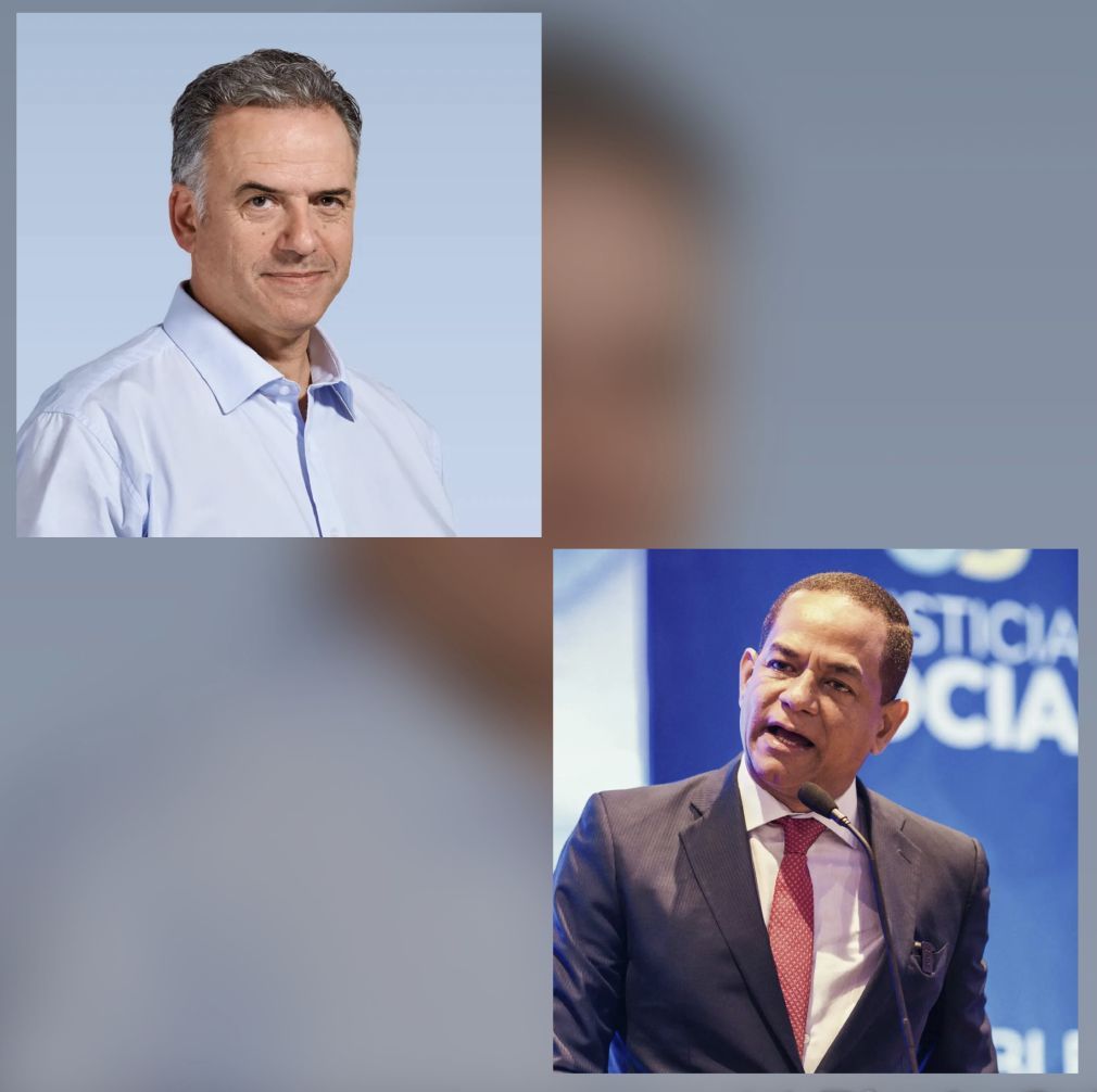 Yamandú Orsi y Julio César Valentín.