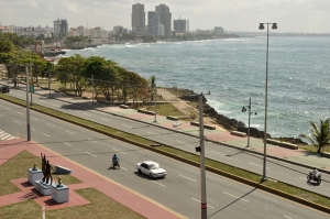 Vista del Malecón de Santo Domingo desde el Colegio Dominicano de Periodistas, CDP.