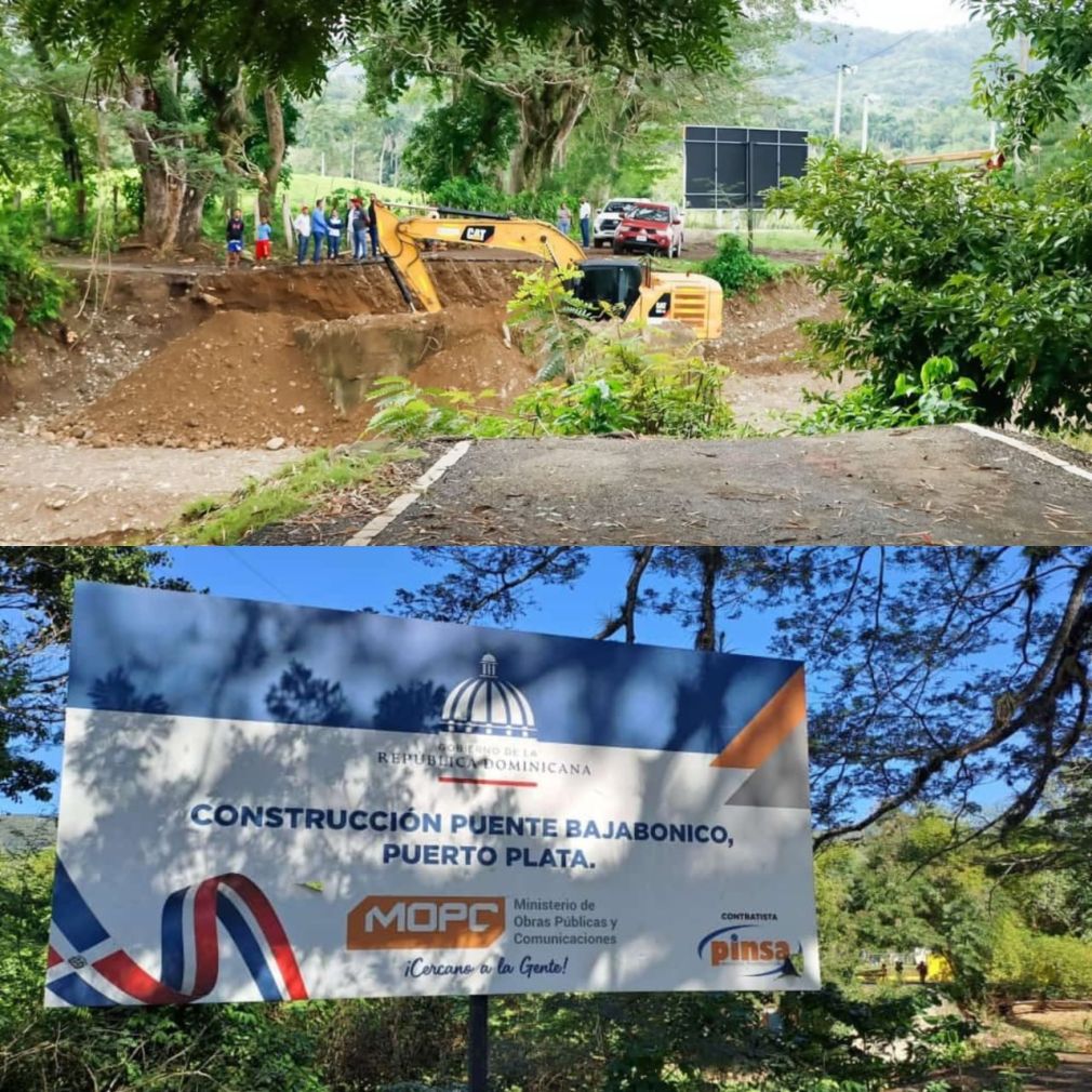 El Gobierno inició la construcción de un nuevo puente en Bajabonico Arriba de Altamira y la carretera de Cañada Grande.