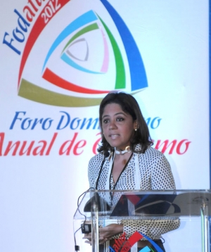 Maribel Villalona Nuñez quien representó el Ministerio de Turimso en el evento.