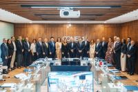 El presidente del Conep, Celso Juan Marranzini, dio la bienvenida a la alcaldesa del Distrito Nacional y le expresó su disposición de continuar cooperando para que la ciudad avance.