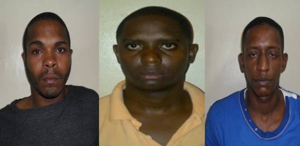 Los tres presuntos integrantes de la banda.