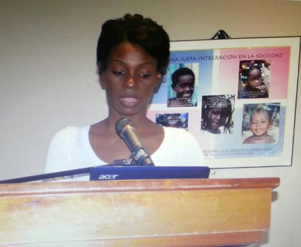 Solange Manuela Dandre Pie, hija de Sonia Pierre, la fallecida activista en defensa de los derechos de los descendientes de haitianos en República Dominicana.