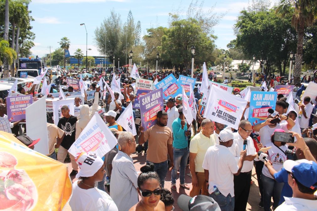 Los manifestantes sanjuaneros ocuparon las calles en reclamo de que sean realizados los estudios correspondientes.