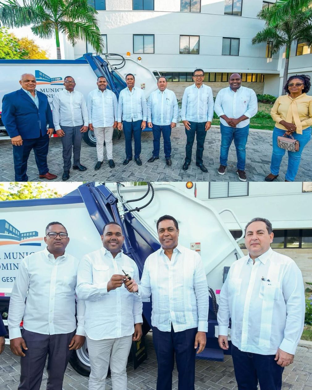 Alcaldía de Neiba recibe de la LMD camión compactador para fortalecer recogida de desechos.