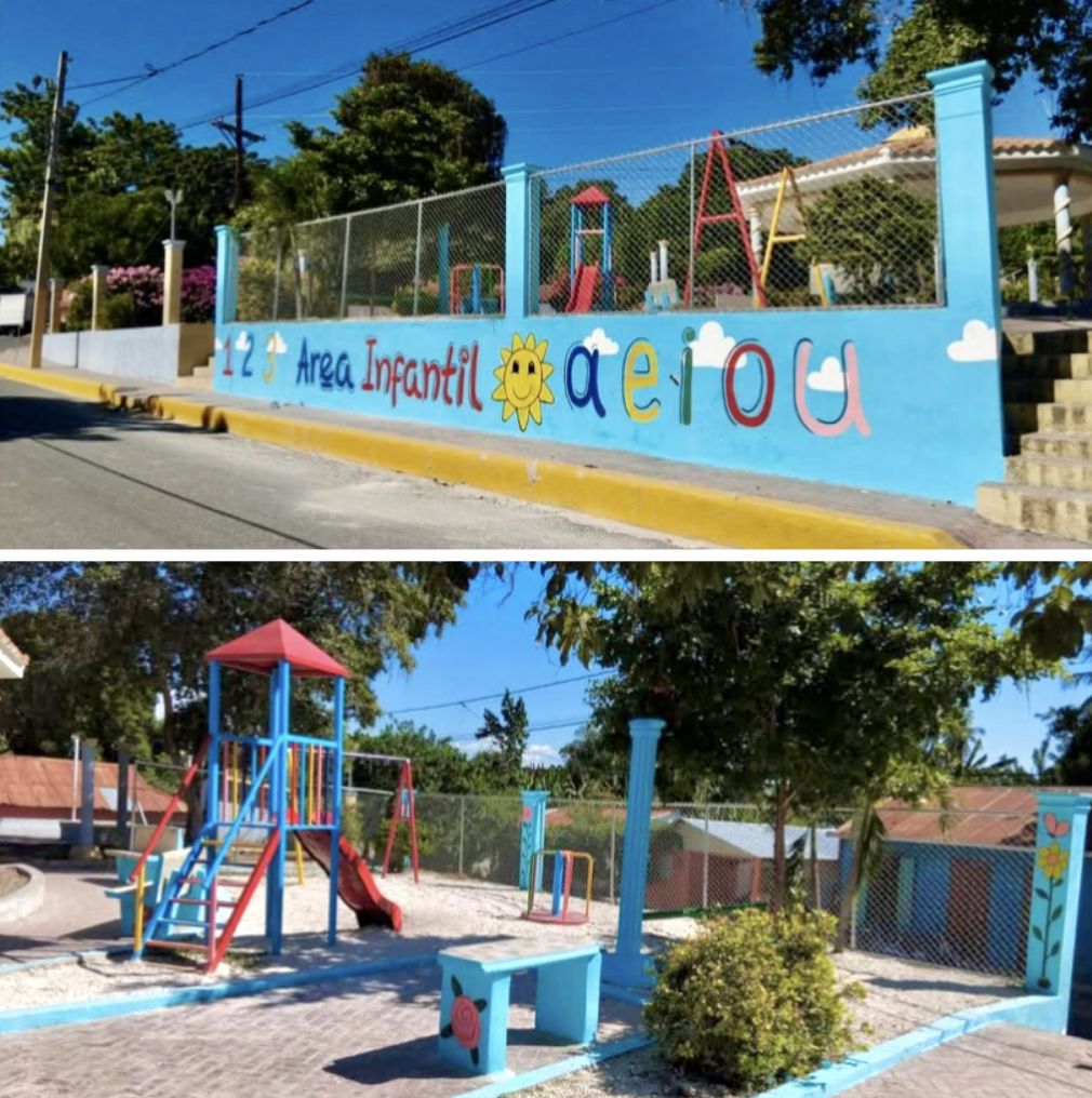 Alcaldía de Neiba deja inaugurados dos parques infantiles en Cerro al Medio y El Play.