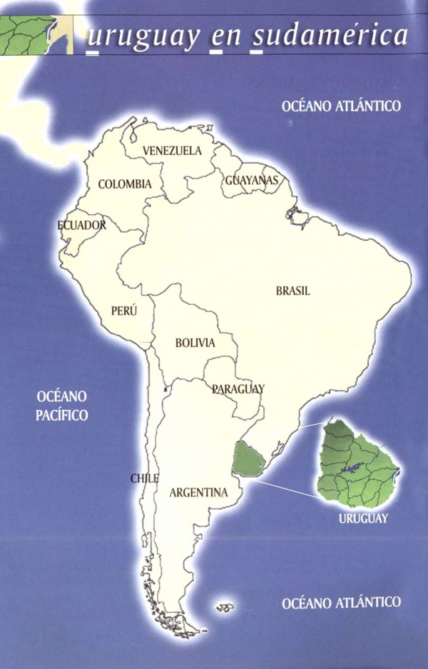 Ubicación géografica de Uruguay  