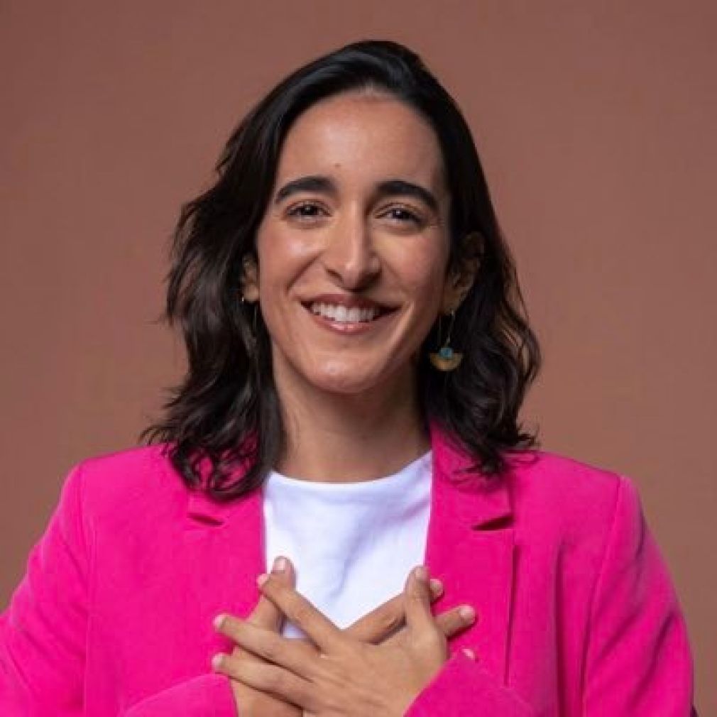 Virginia Antares, candidata a la presidencia por el partido Opción Democrática.