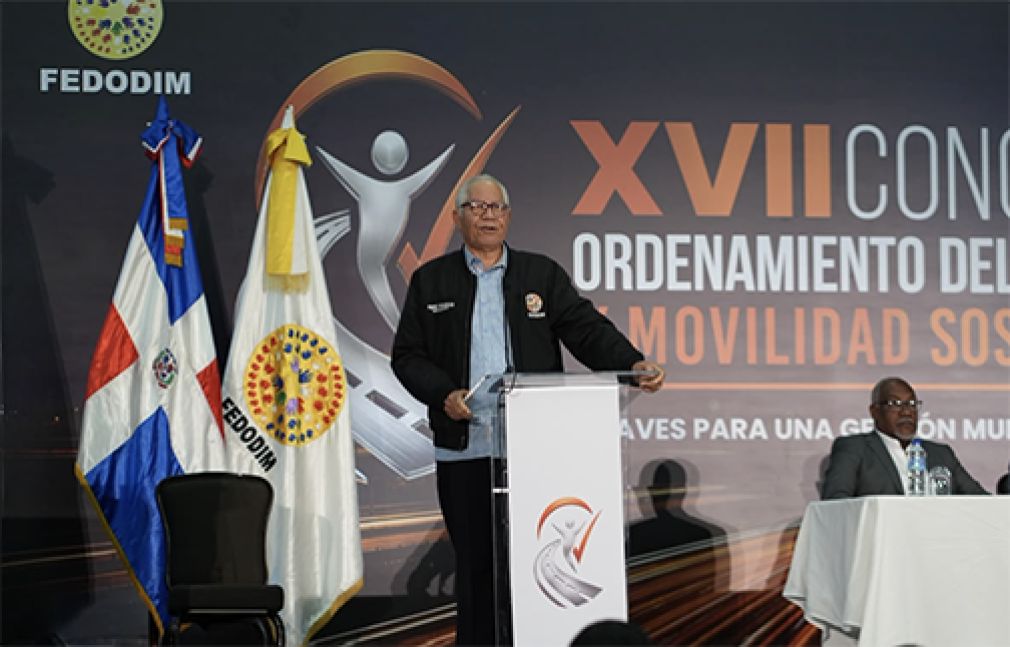 Pedro Richardson durante la asamblea eleccionaria de Fedodim. Foto suministrada por la fuente.