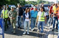 En el operativo participaron agentes de la Dirección General de Seguridad de Tránsito y Transporte Terrestre, para la viabilización de la circulación vehicular.