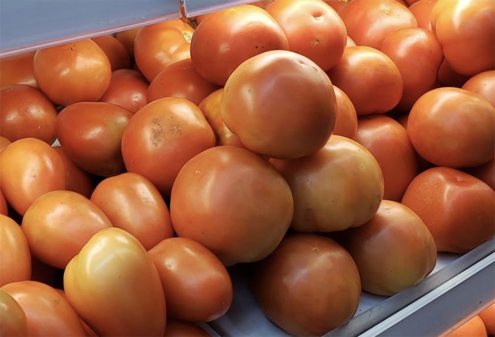 Tomates maduros en venta.