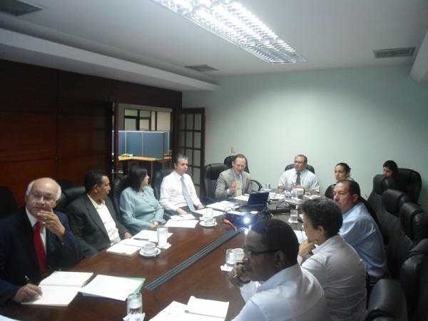 Representantes de las instituciones vinculadas al sector Agua y consultores independientes, durante la reunión convocada por el CNCCMDL, la Agencia de Protección Ambiental y la Iniciativa Global de Metano.