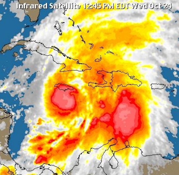 Tormenta Tropical Sandy se convierte en huracán categoría 1