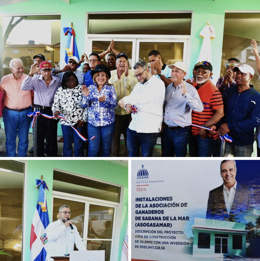 Hecmilio Galván inauguró el local de la Asociación de Ganaderos de Sabana de la Mar.