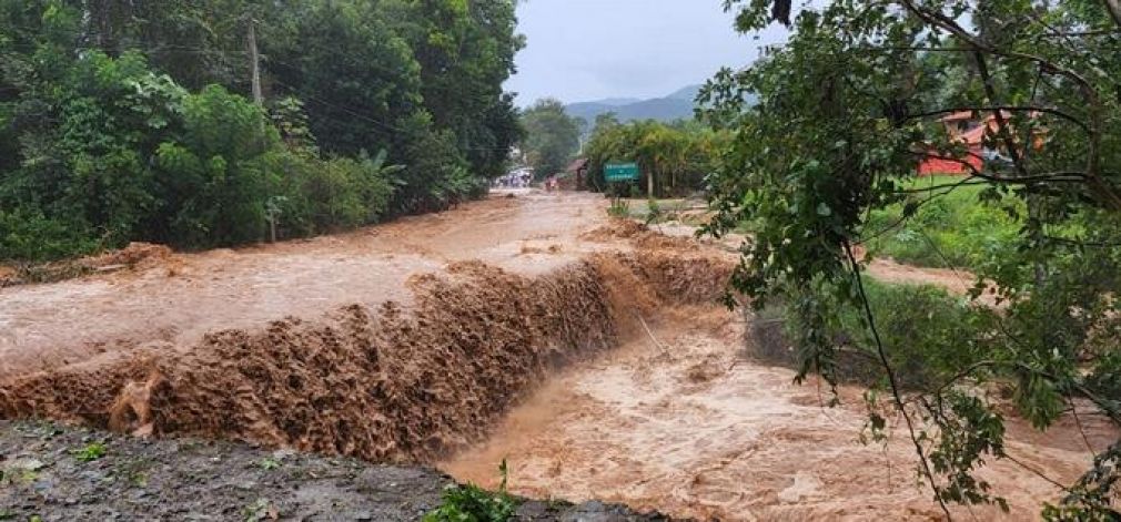 Las inundaciones afectaron principalmente la comunidad de Manabao, en Jarabacoa.