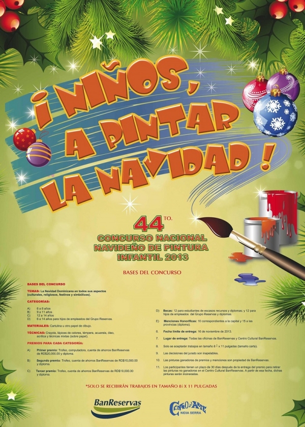 Banreservas convoca Concurso Navideño de Pintura Infantil