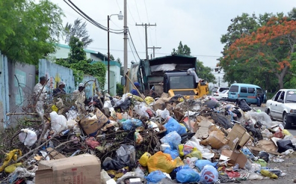 Cumulo de basura en el municipio
