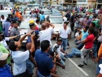 Protesta provoca gran tapón Santiago 