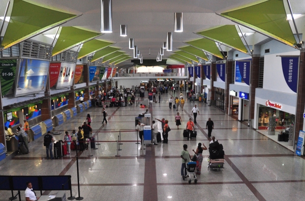 Área de Check In del Aeropuerto Internacional Las Américas José Francisco Péña Gómez.