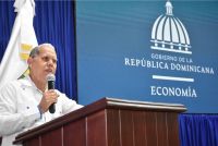 El viceministro de Ordenamiento Territorial y Desarrollo Regional, Domingo Matías, durante su intervención.