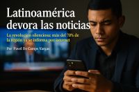 La revolución silenciosa: más del 70% de la región ya se informa por internet. La prensa digital superó al papel, las redes sociales se volvieron el nuevo kiosco de la esquina, y una generación entera aprendió que la verdad cabe en una pantalla de seis pulgadas.