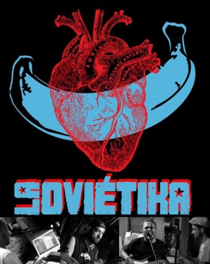 Cartel promocional de la banda La Sovietika en Nueva York.