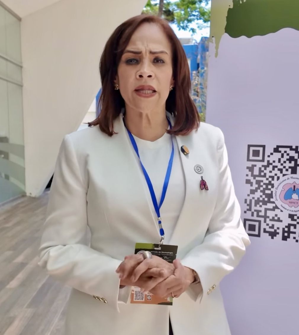 Maribel Jorge, presidenta de la Sociedad Dominicana de Neumología y Cirugía del Tórax.