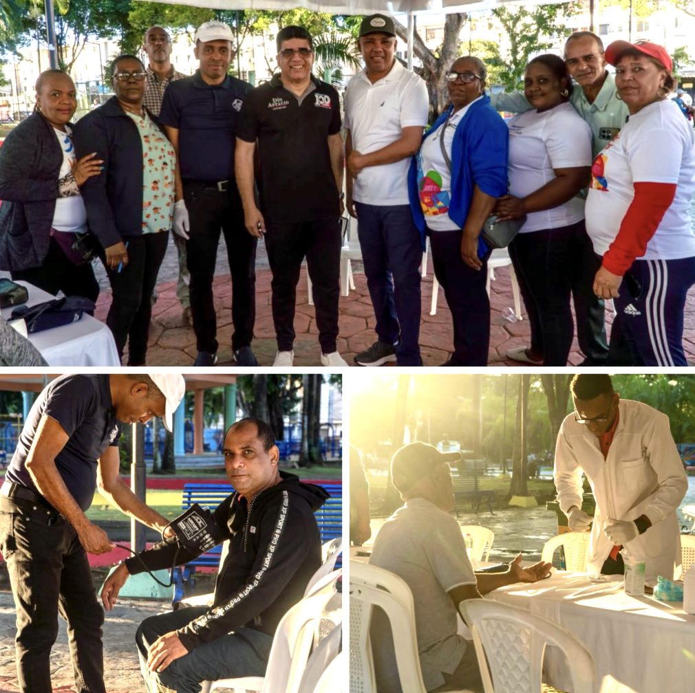 Residentes del sector acudieron de manera voluntaria al área habilitada dentro del parque, donde recibieron orientación personalizada y conocieron indicadores importantes sobre su estado de salud.