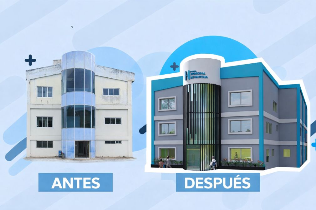 El primer palazo de inicio de los trabajos fue encabezado por la vicepresidenta de la República, Raquel Peña, y el director ejecutivo del Servicio Nacional de Salud, Julio Landron.