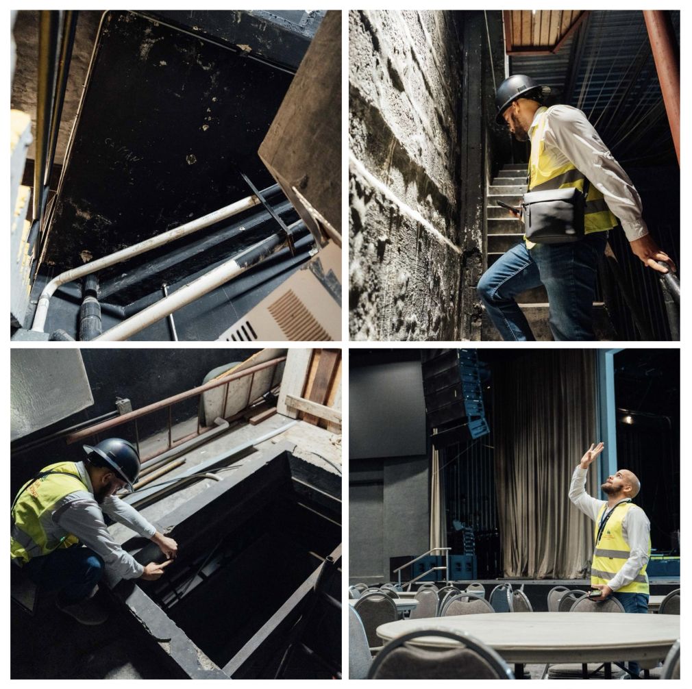 Un equipo técnico del Mivhed verificó las condiciones estructurales en que se encuentra esta edificación.